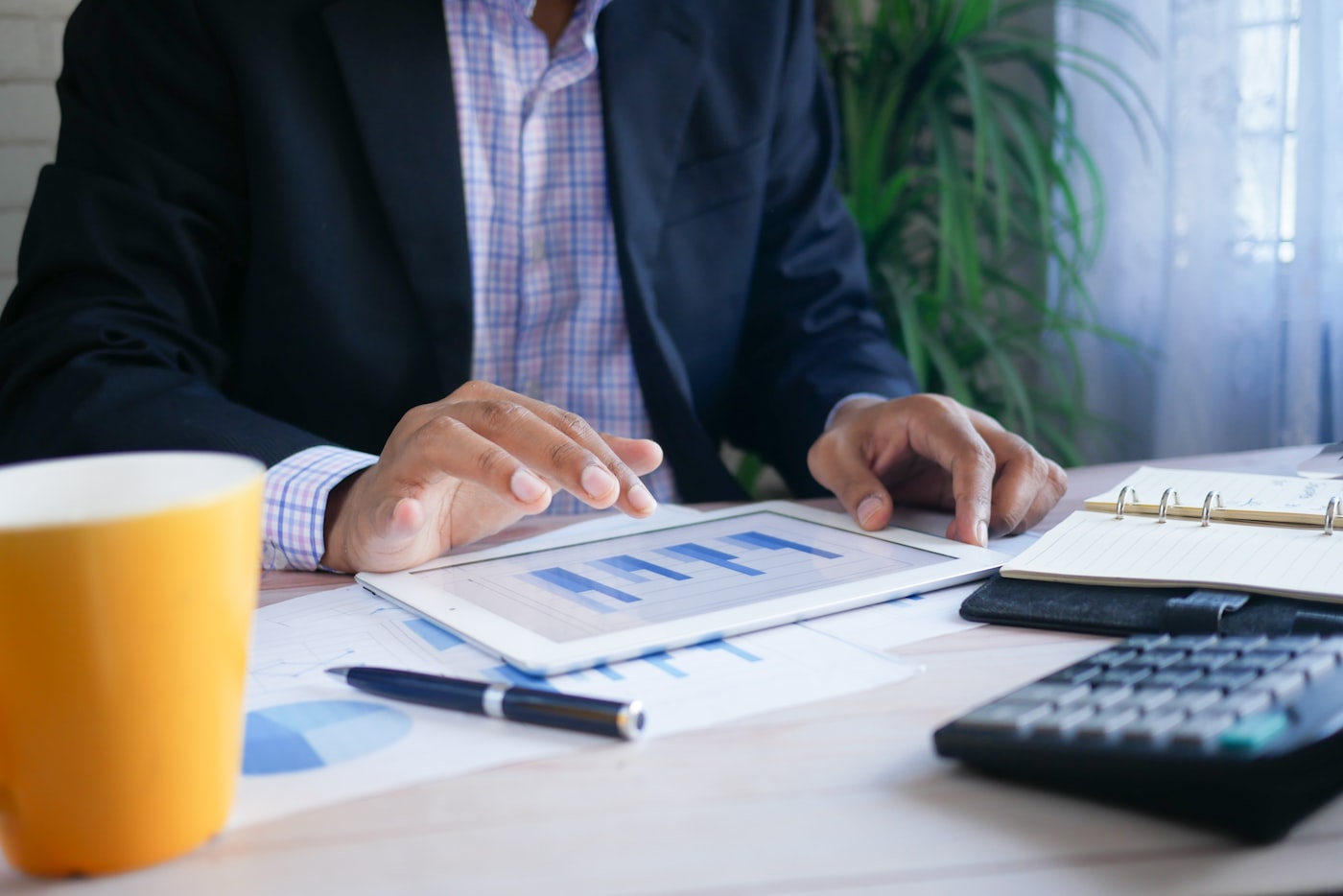 Professional financial services meeting